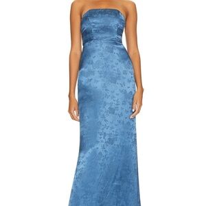 House of Harlow 1960 Blue Strapless Gown for Prom